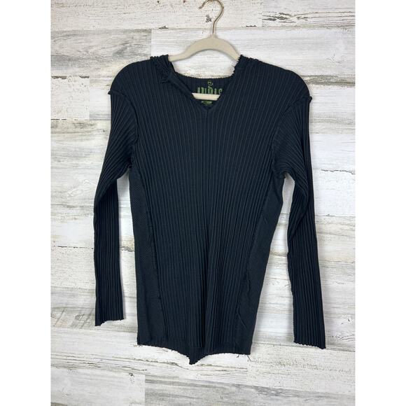 Indie Peace Women’s M Black Handmade Long Sleeve Boho Hoodie Top Rare - Picture 1 of 7